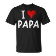 私はパパ 最高 お父さん 父 息子 娘 衣装 ハートが大好きです I Love Papa Tシャツ
