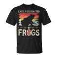 簡単に気を散らせるカエルのヴィンテージなカエル愛好家。 Tシャツ