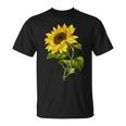素敵なかわいいヒマワリの植物の花のアートワーク Tシャツ