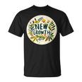 素敵な黄色い花と春の植物のための新しい成長スピーチ Tシャツ