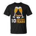結婚10周年記念ギフト Cheers Amazing Years Married Tシャツ