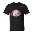 絵文字しかめっ面の怒った犬の顔 Tシャツ