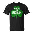 聖パトリックデー 面白いギフト Kiss Me I'm Mexican Tシャツ