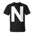 英文字 N 大文字 アルファベット モノグラム イニシャル Abc Tシャツ