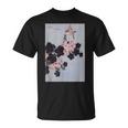 葛飾北斎作 ハイビスカスとスズメ Tシャツ
