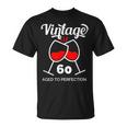還暦祝い ワイン好き 酒好き 父 母 男性 女性 60歳お祝いintage Aged To Perfection Tシャツ