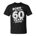 還暦祝い 旅行好き 父 母 男性 女性 60歳 レトロ おしゃれ 文字デザイン Born To Travel Tシャツ