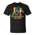野球 面白いtシャツ おもしろ 文字入り 服 No Baseball No Life ベースボール 文字 ネタ メンズ Tシャツ