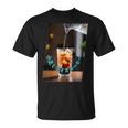 おもしろ 面白い コーヒー アイスコーヒー おもしろい 水 氷 グラス Tシャツ