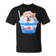 面白いtシャツ コーギー かき氷 イヌ メンズ 犬好き グッズ かわいい おもしろ 面白い 服 ネタ 夏 Tシャツ