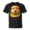 面白いtシャツ ゴールデンレトリバー 犬 ハンバーガー メンズ グッズ かわいい おもしろ 面白い 服 ネタ Tシャツ