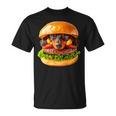 面白いtシャツ ダックスフンド 犬 ハンバーガー メンズ グッズ かわいい おもしろ 面白い 服 ネタ Tシャツ
