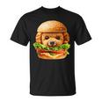 面白いtシャツ トイプードル 犬 ハンバーガー メンズ 犬好き グッズ かわいい おもしろ 面白い 服 ネタ Tシャツ