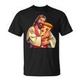 面白いイエスピザ愛好家クリスチャンユーモアtシャツ ピザジョーク Tシャツ