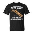 面白いバリトンサックスのデザイン私はサックスを持っています Tシャツ