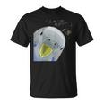 面白い好奇心インコのセキセイインコ Tシャツ