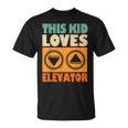 面白い引用エレベーター This Kid Loves Elevator Elevator Loves Elevator Tシャツ