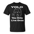 面白い猫 Tピースギフト Yolo 猫愛好家に Tシャツ