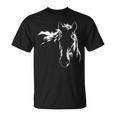 馬好きのためのエレガントな馬のシルエットのグラフィックアートデザイン。 Tシャツ
