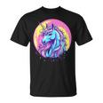 鮮やかなユニコーン マジック ファンタジー ムーンライト Tシャツ