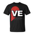 ２人で着るとハートが出来る Loveの文字になる 「Ve」カップル 恋人 Tシャツ