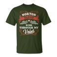 Norton Blood Run Through Myeins Family Christmas Tシャツ