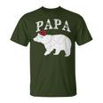 Papa Bear Xmas Buffalo Plaid Lights Matching Family Pajama Tシャツ