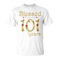 101歳の101歳の誕生日パーティの女王に祝福 長袖tシャツ Tシャツ