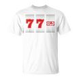 77 歳 喜寿 77歳 77才 お祝い 男性 女性 喜寿祝い 父 母 きじゅ 誕生日 スロット パチスロ Tシャツ