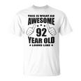 92歳の誕生日 女性 男性 素晴らしい92歳のおばあちゃん Tシャツ