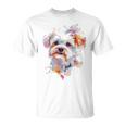 Arte Gráfico De Perro Maltés Para Mascotas Maltés Camiseta unisex