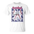 Baseball Mama Coquette Bow Mom Mothers Game Day Baseball T-Shirt