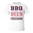Bbq Beer Freedom Tシャツ