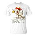 Bock Auf Dart ヤギとビールジョッキ 面白いダーツプレーヤー Tシャツ