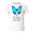 Be The Change 蝶 Tシャツ