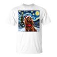 Cockerpanieltarry Night Christmasan Gogh Doganta Hat 長袖tシャツ Tシャツ