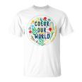 Color Our World Summer Reading 2025 Boho Wildflower Book T-Shirt