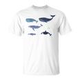 De Ballena Para Los Amantes De Las Ballenas Azul Beluga Orca Y Más Camiseta unisex