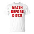 Death Before Disco Inspired メンズ レディース 80年代レトロ Tシャツ