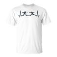 Esgrima Fencer Jugadores Juego Fencing Cardiogram Esgrima Camiseta unisex