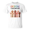 Everyone Is Welcome Here アイダホ 教師 男性 女性 キッズ Tシャツ