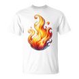 Fire Element Flameのグラフィックアート。あらゆる年齢の方に。 Tシャツ