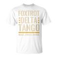 Foxtrots Deltas Tangos Resist Camo Camouflage Parks Hunting T-Shirt