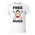 Free Hugs おもしろ相撲力士 相撲ハグ カワイイ相撲ハグ Tシャツ