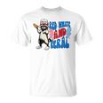 Raccoon 4Th Of July Patriotic Cute Red White And Feral T-Shirt
