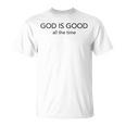 God Is Good All The Time ミニマルなクリスチャン Tシャツ