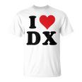 I Heart Dx Initials I Love DX First And Last Name D X Tシャツ