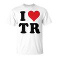 I Heart Tr Initials I Love TR First And Last NameR Tシャツ