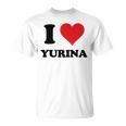 I Heart Yurina ファーストネーム I Love パーソナライズ Tシャツ