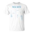 Hello World プログラマープログラミング言語コード 長袖tシャツ Tシャツ